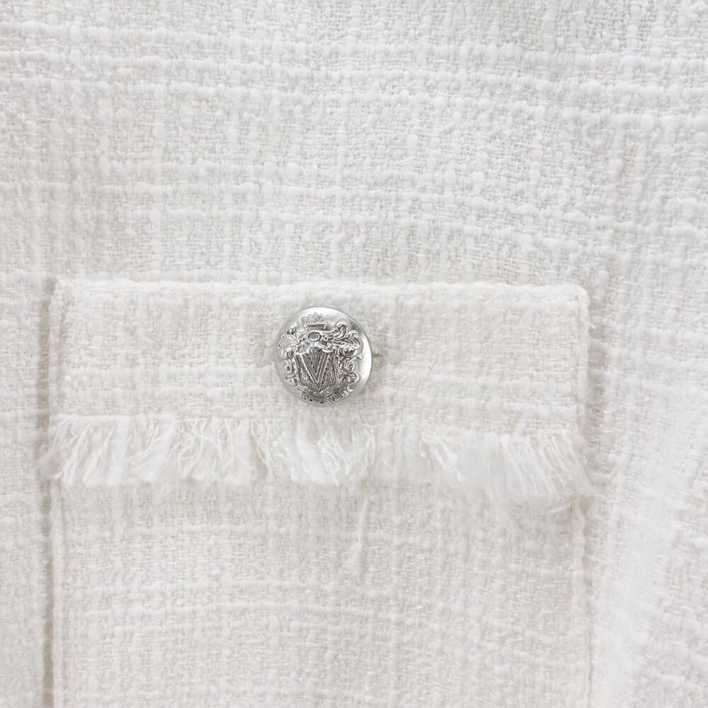 Veronica Beard Cream Blazer with Silver Buttons - Picture 16 of 16